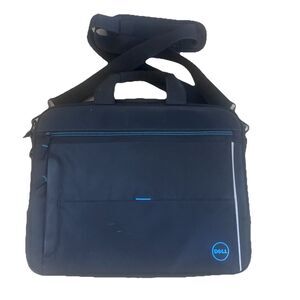 Dell Professional Laptop Briefcase Messenger Bag Black Blue 15" Case Work Travel